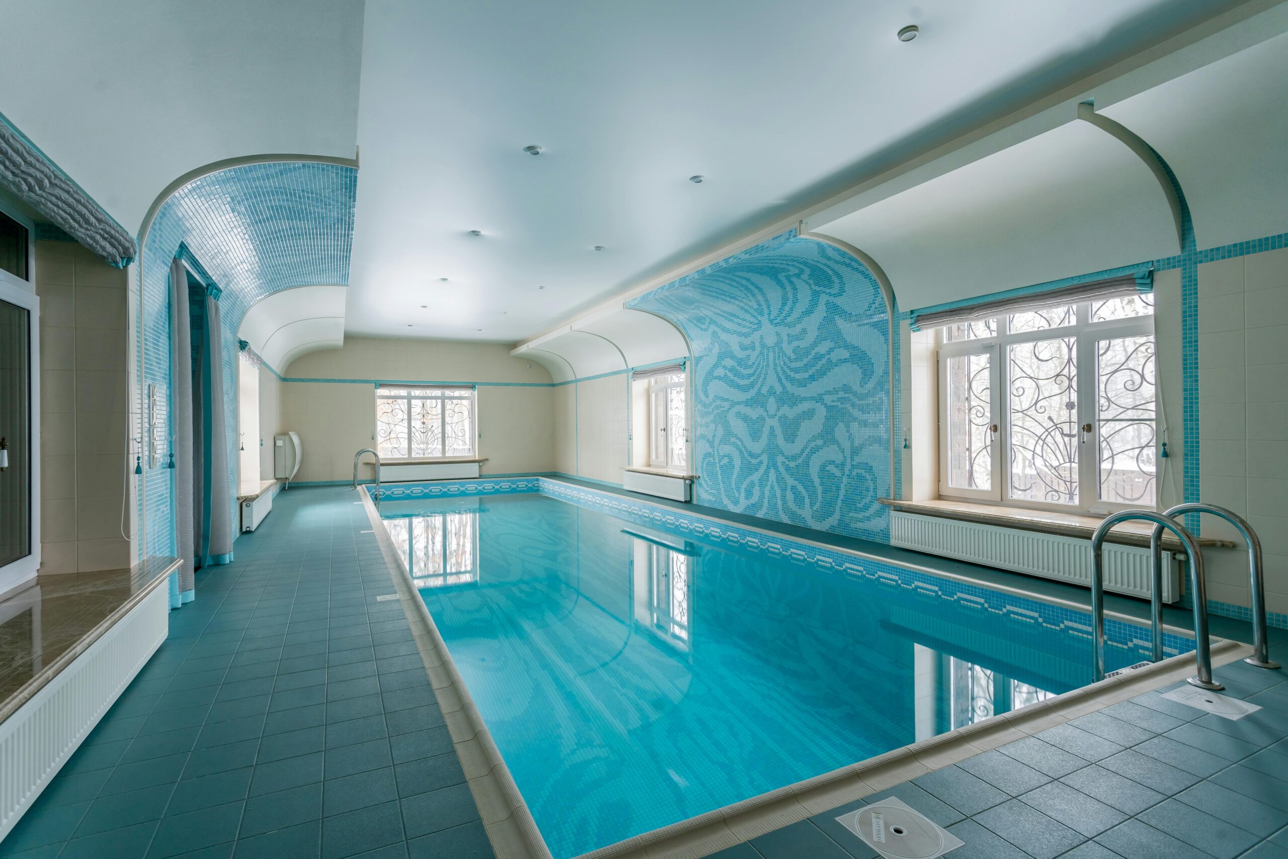 rectangular pool landscape