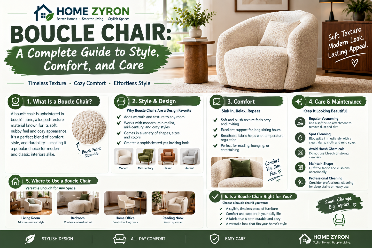 Bouclé Chair: A Complete Guide to Style, Comfort, and Care