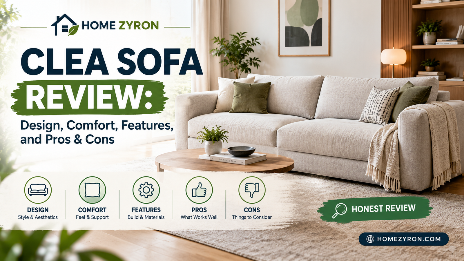 Clea Sofa Review: Design, Comfort, Features, and Pros & Cons Clea Sofa Review
