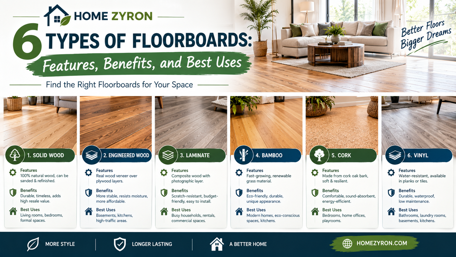 6 Types of Floorboards: Features, Benefits, and Best Uses